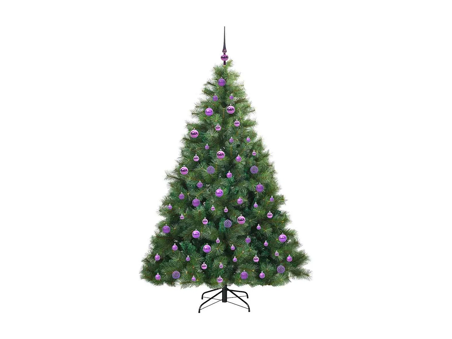 Sapin de Noël artificiel avec 300 LED Vert 180 cm PE et PVC