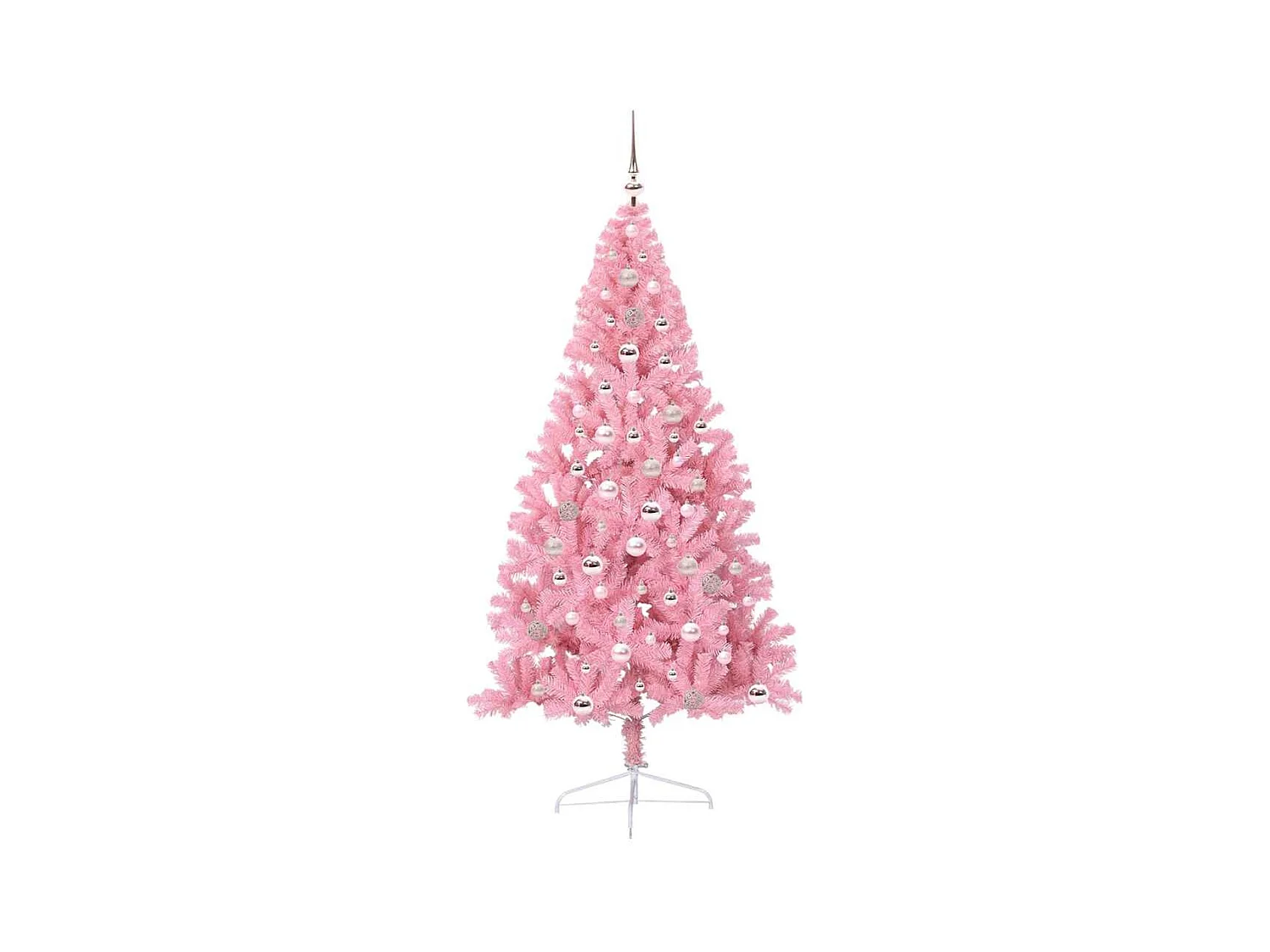 Sapin de Noël artificiel pré-éclairé Rose 240 cm PVC