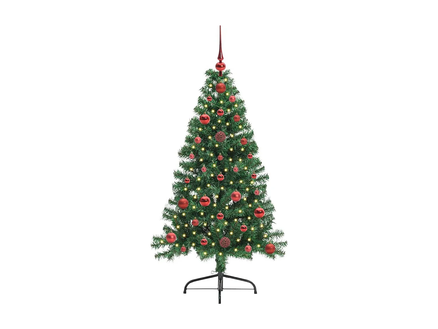 Árbol de Navidad Artificial Preiluminado Verde 120 cm PVC