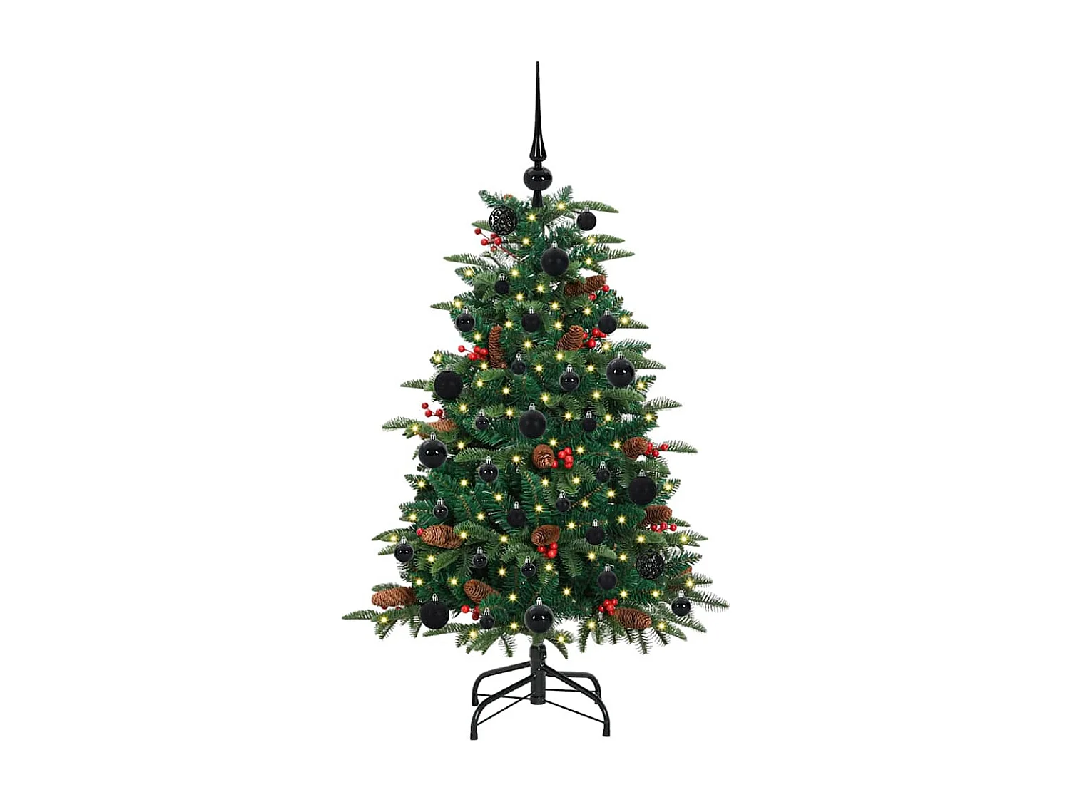 Sapin de Noël artificiel Vert 120 cm PVC, métal et plastique