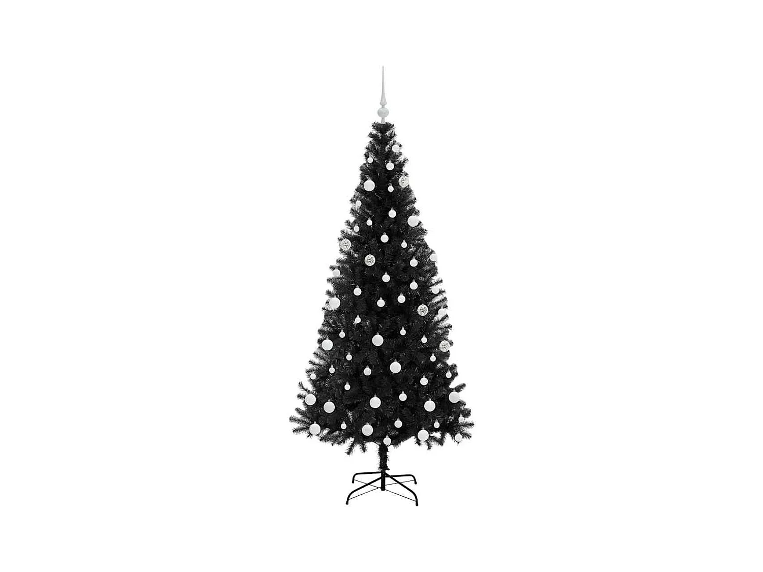 Árvore de Natal com 300 LEDs com suporte Preto 180 cm PVC