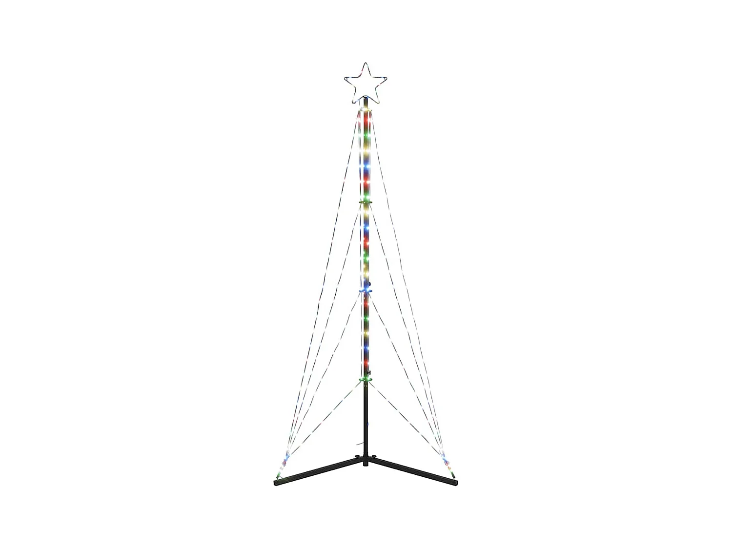 LED Árvore de Natal 363 LEDs Coloridos 182 cm