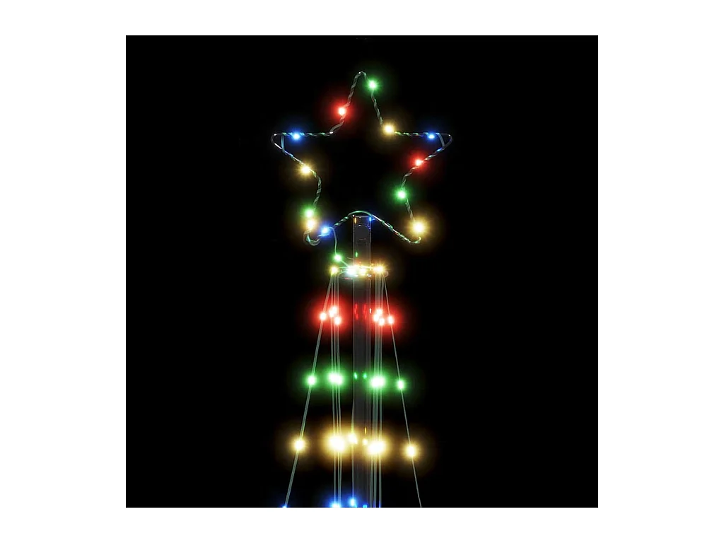 LED Árvore de Natal 363 LEDs Coloridos 182 cm