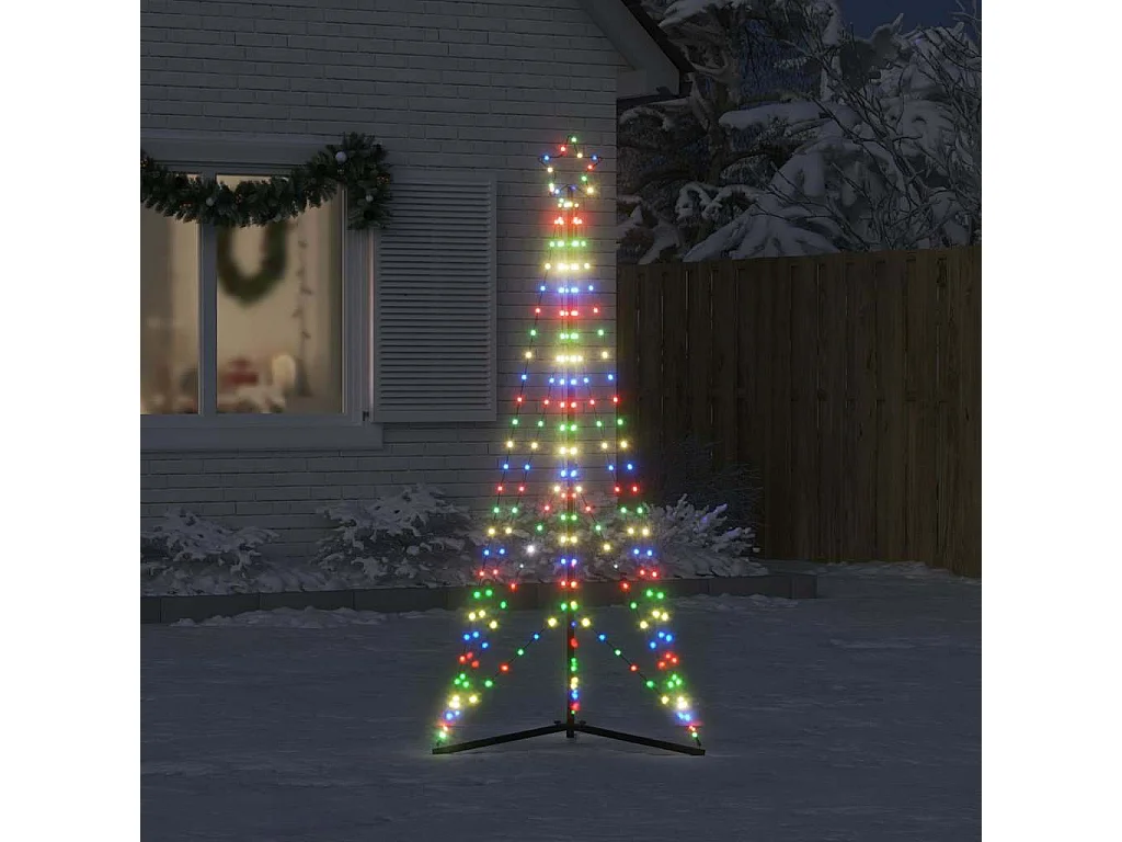 Sapin de Noël à LED 363 LED colorées 182 cm