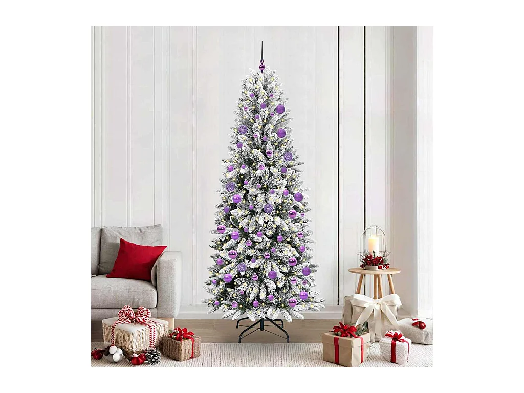 Sapin de Noël artificiel avec 300 LED Blanc 78 x 78 x 210 cm