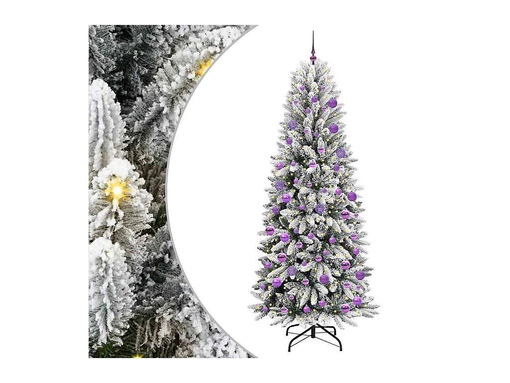 Sapin de Noël artificiel avec 300 LED Blanc 78 x 78 x 210 cm