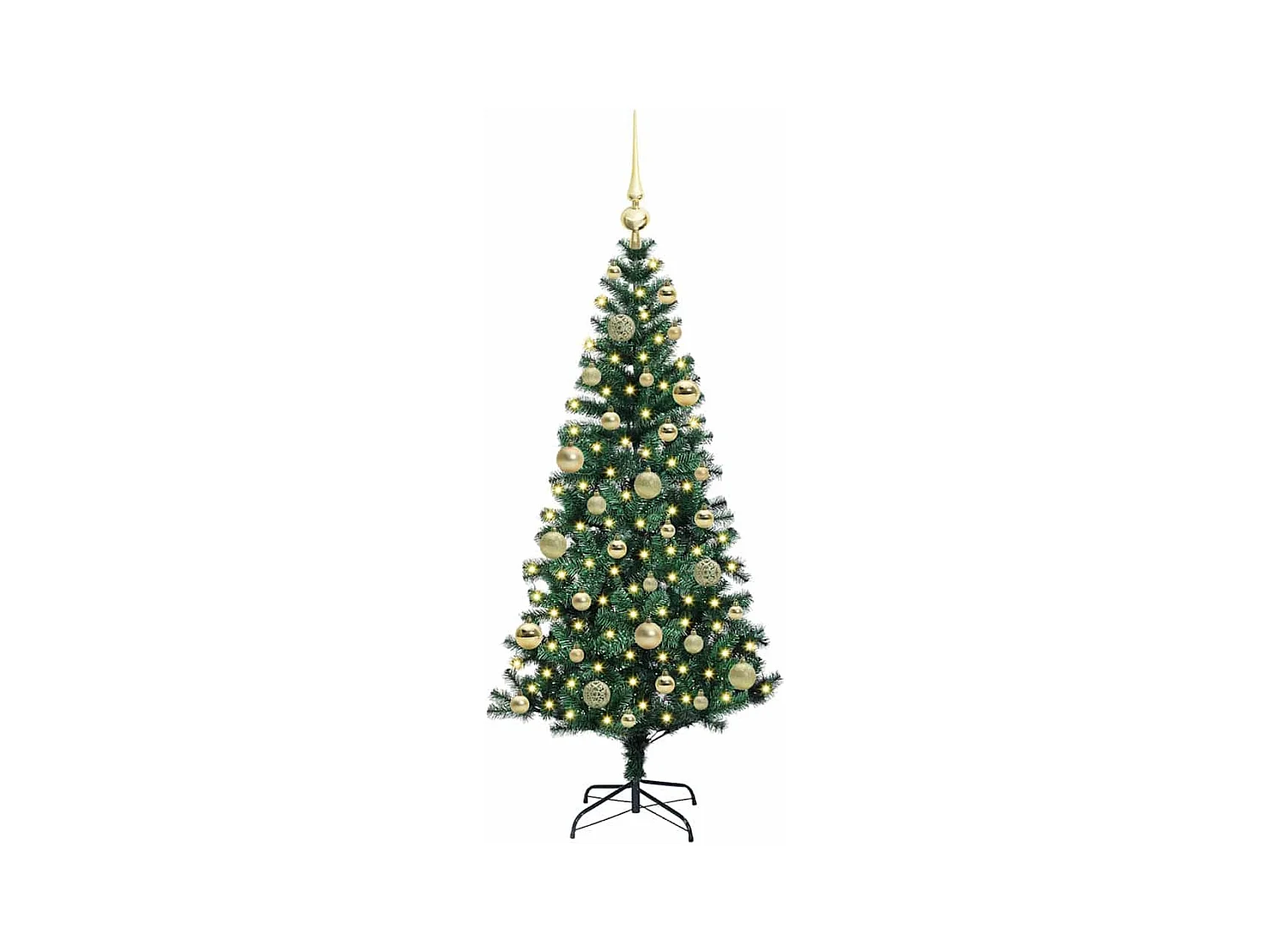Árbol de Navidad Artificial Preiluminado Verde 120 cm