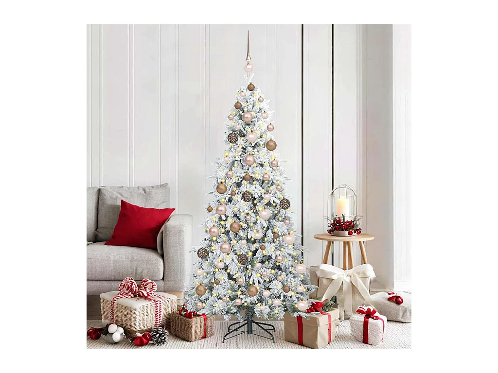 Kunstmatige Hinged Kerstboom met 300 LED Groen 180 cm PE en PVC