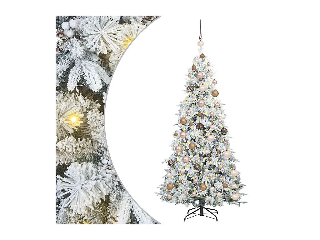 Kunstmatige Hinged Kerstboom met 300 LED Groen 180 cm PE en PVC
