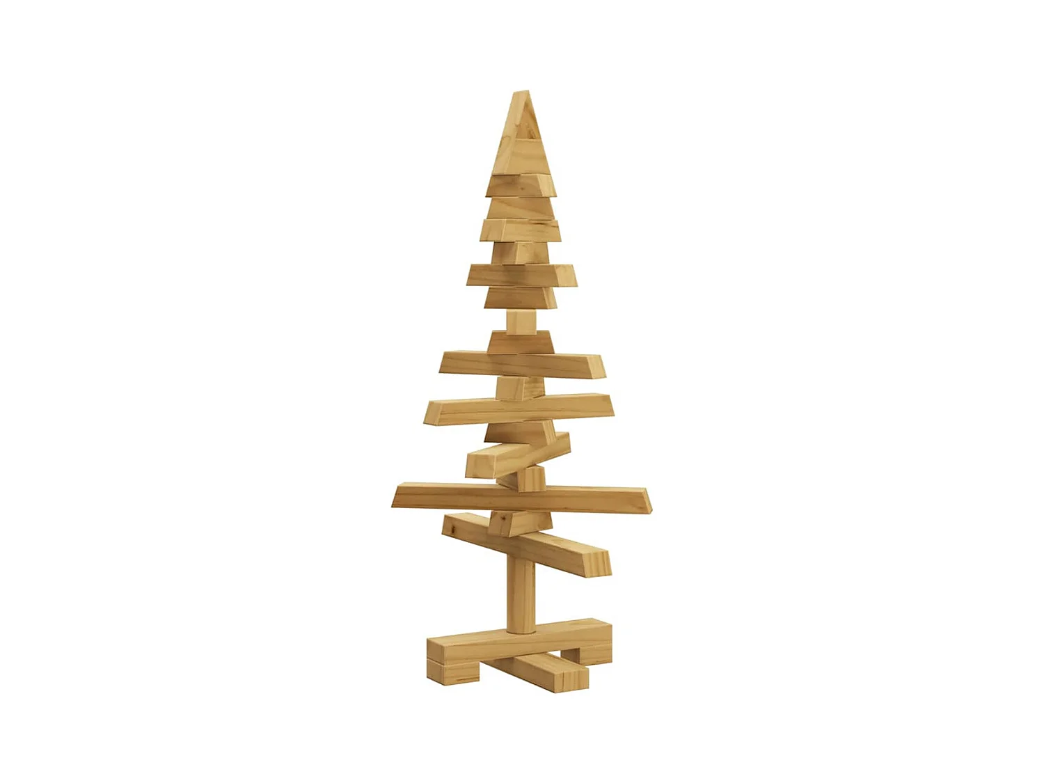 Arbre de Noël en bois Marron 60 cm Bois massif en pin