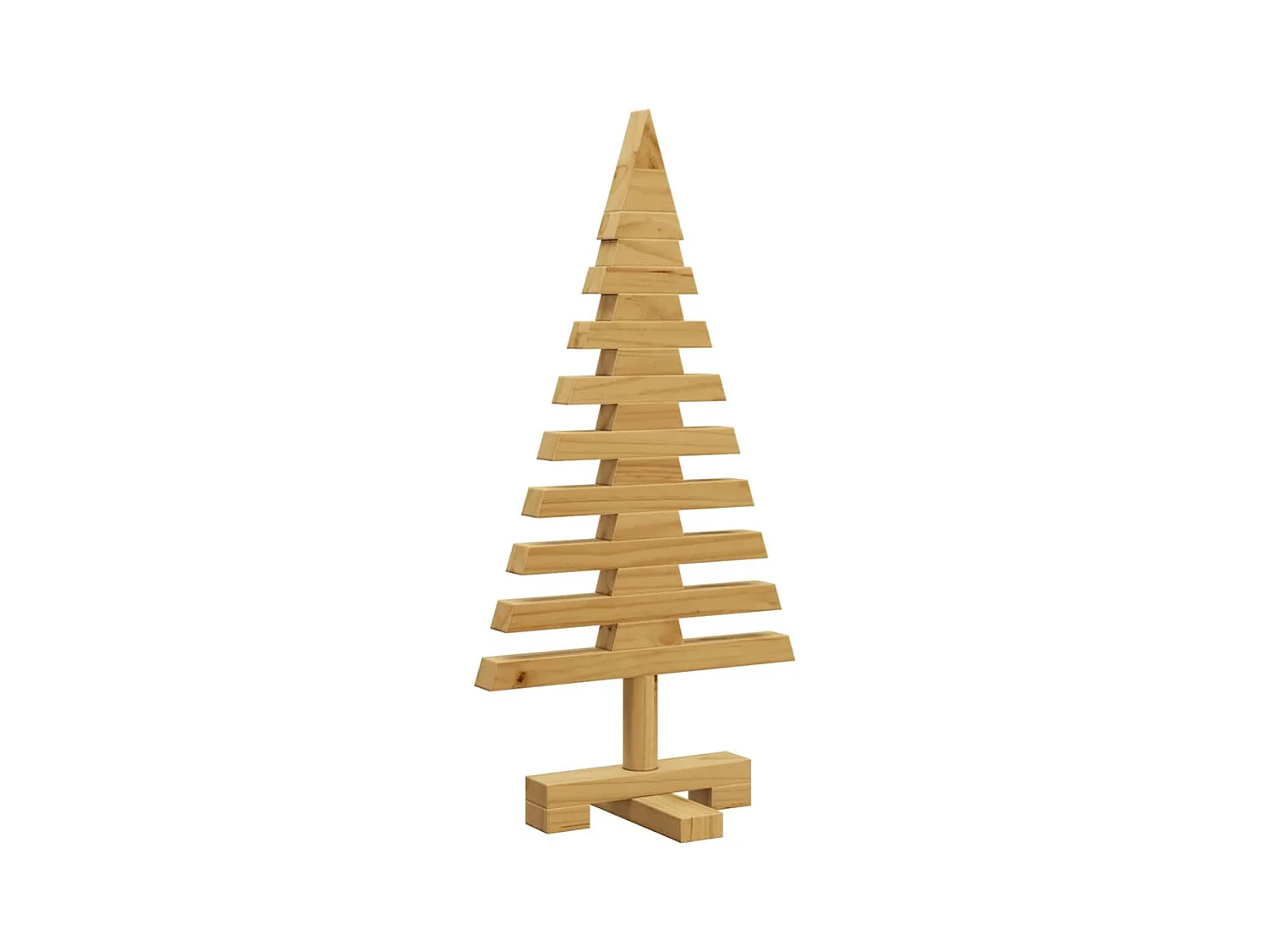 Arbre de Noël en bois Marron 60 cm Bois massif en pin