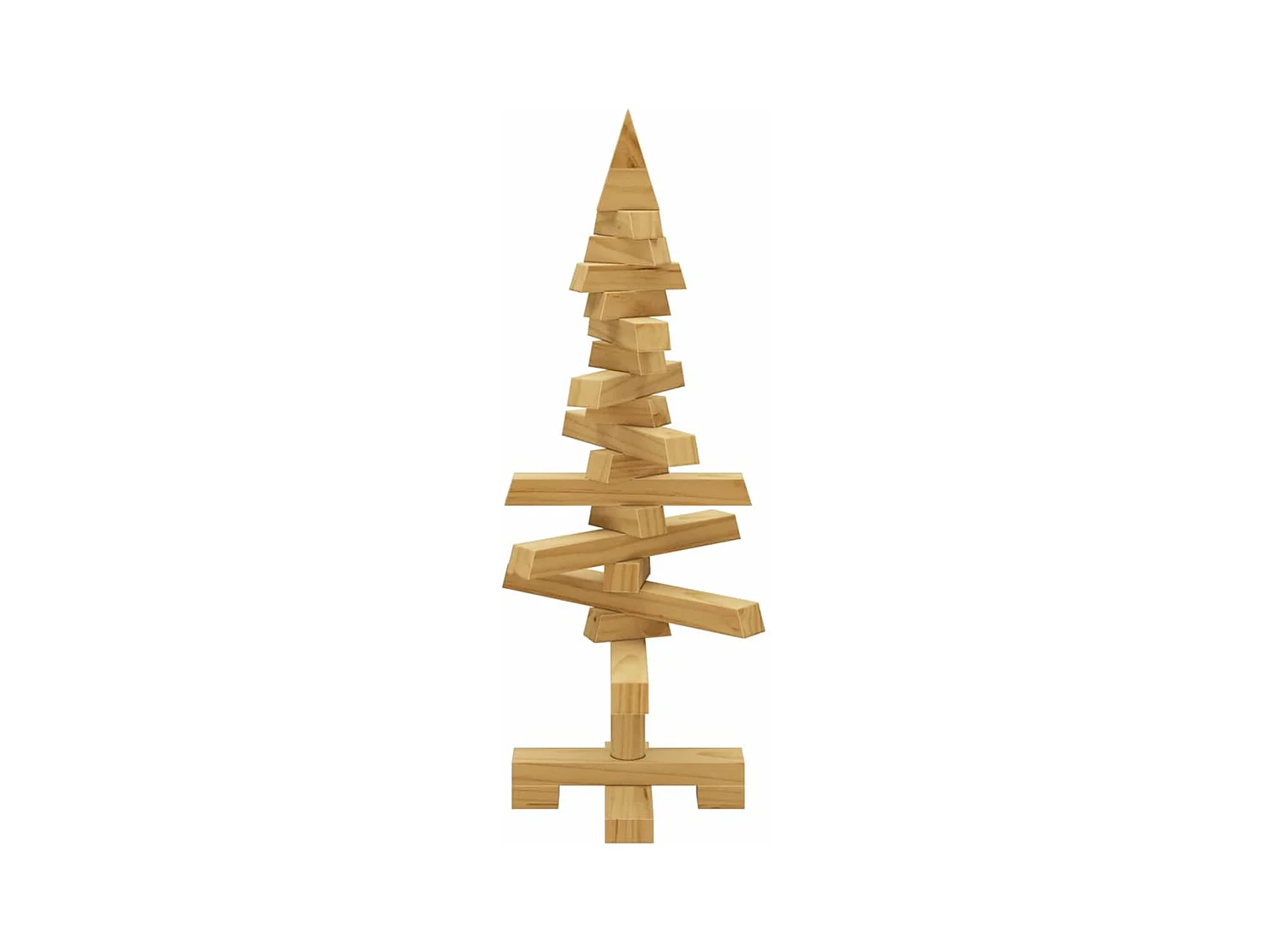 Arbre de Noël en bois Marron 60 cm Bois massif en pin