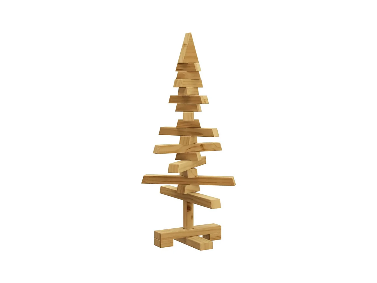 Arbre de Noël en bois Marron 60 cm Bois massif en pin