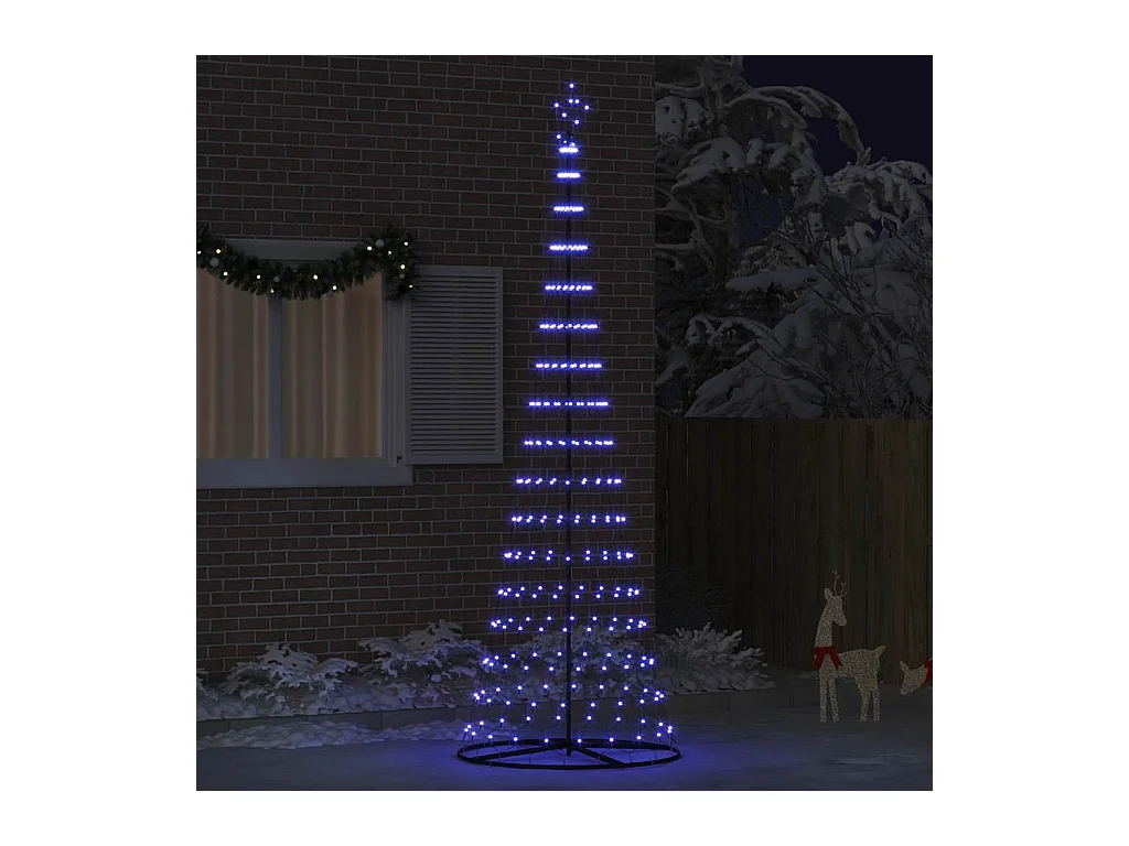 Árbol de Navidad LED Azul 100.5 x 100.5 x 302.5 cm Metal