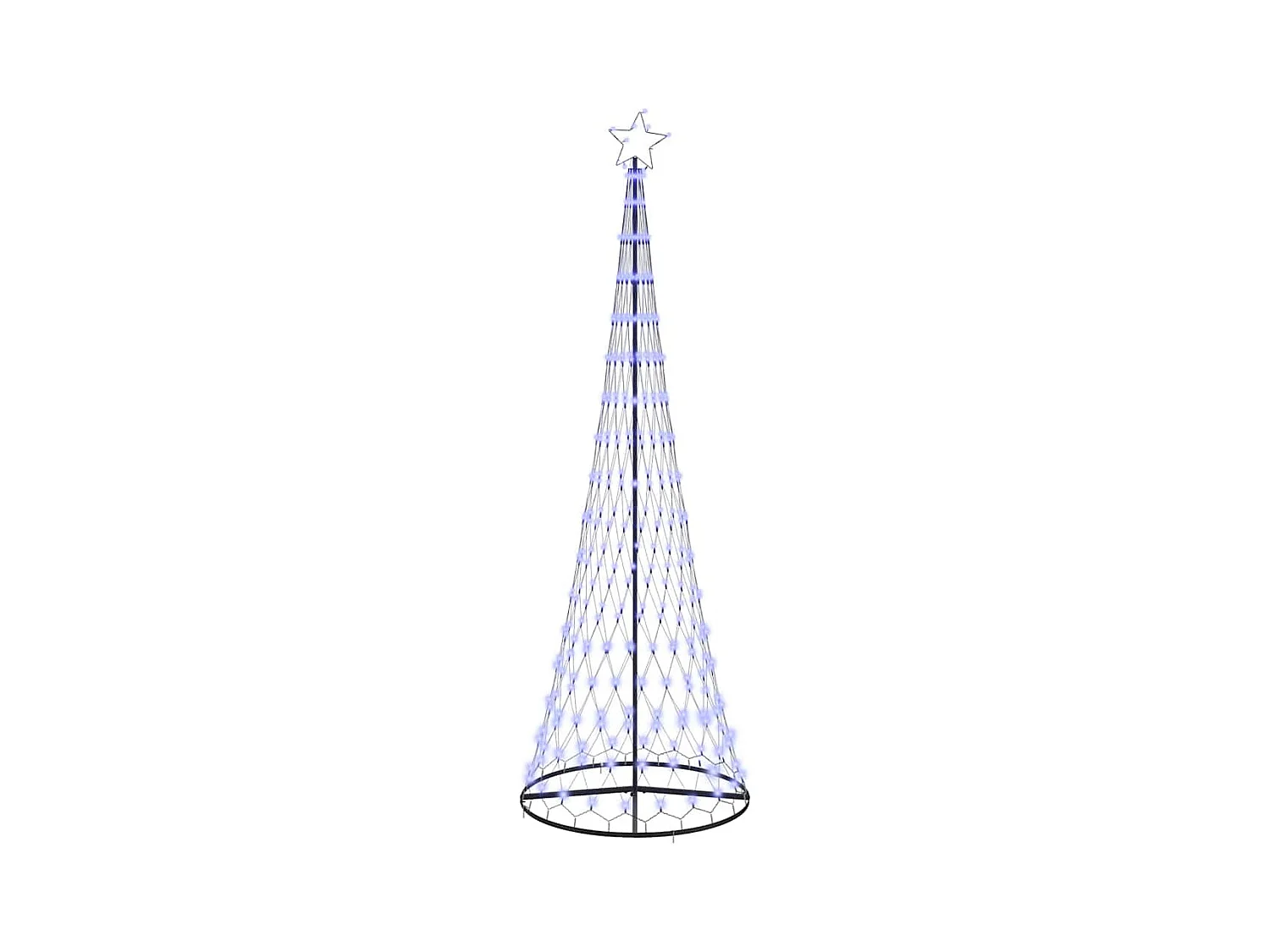 Árbol de Navidad LED Azul 100.5 x 100.5 x 302.5 cm Metal
