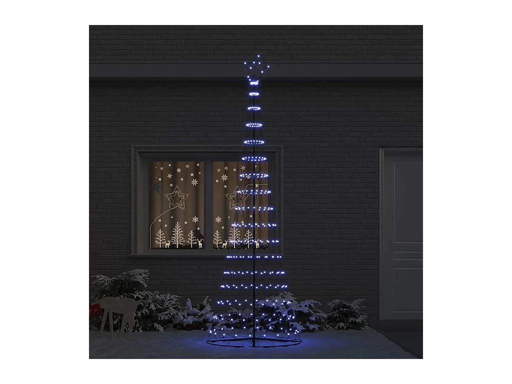 Árbol de Navidad LED Azul 100.5 x 100.5 x 302.5 cm Metal
