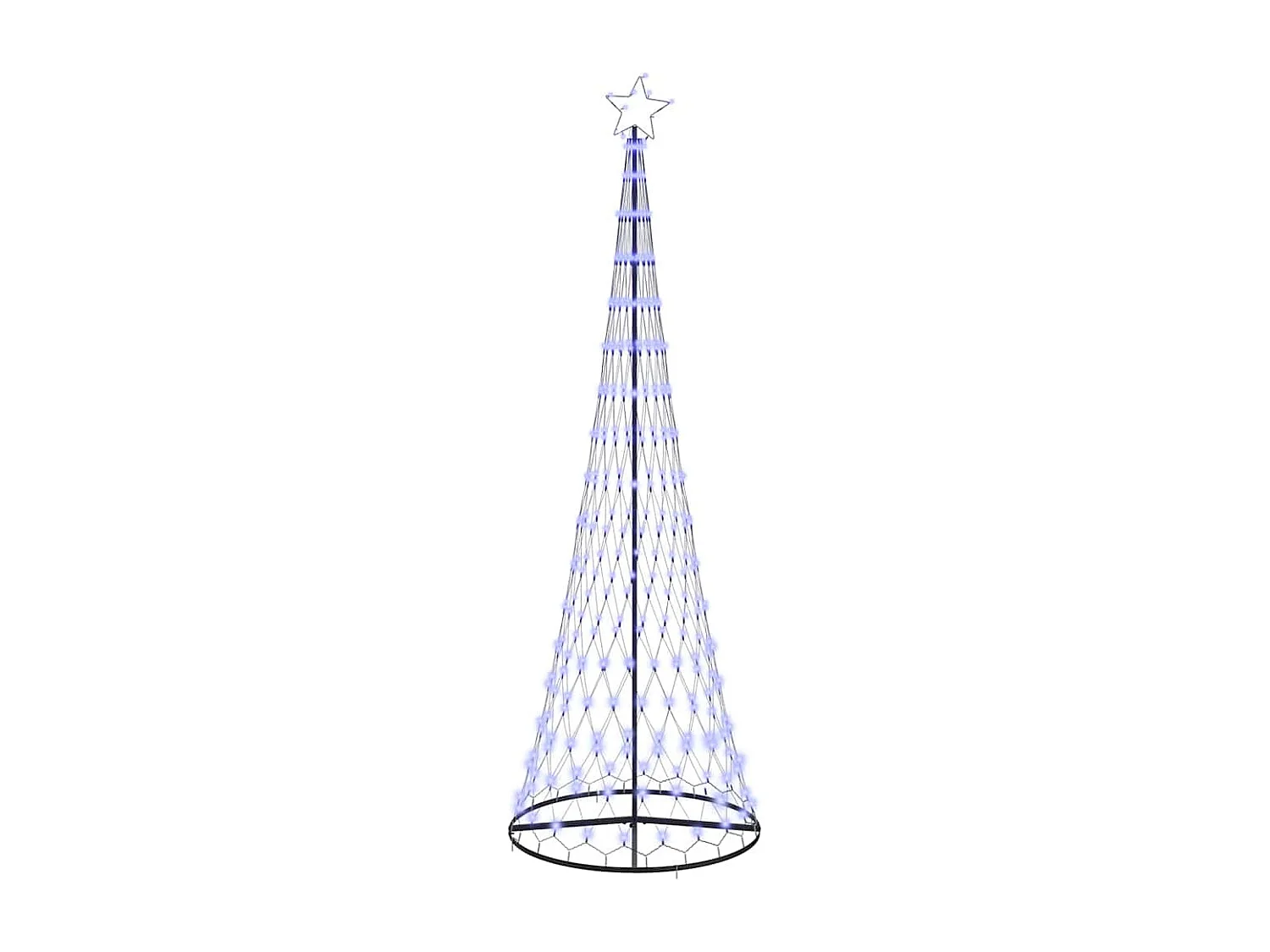 Arbre de Noël LED Bleu 100,5 x 100,5 x 302,5 cm Métal