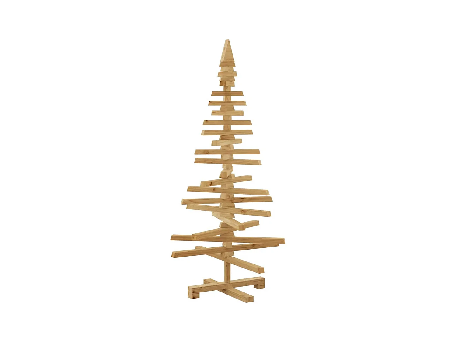 Arbre de Noël en bois Marron 120 cm Bois massif en pin