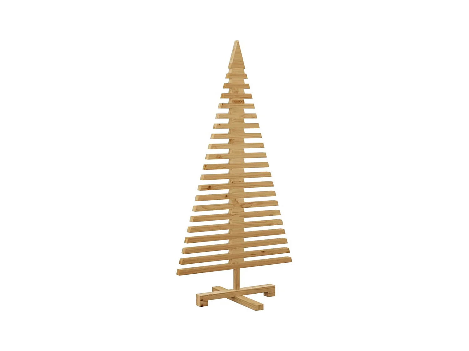 Arbre de Noël en bois Marron 120 cm Bois massif en pin