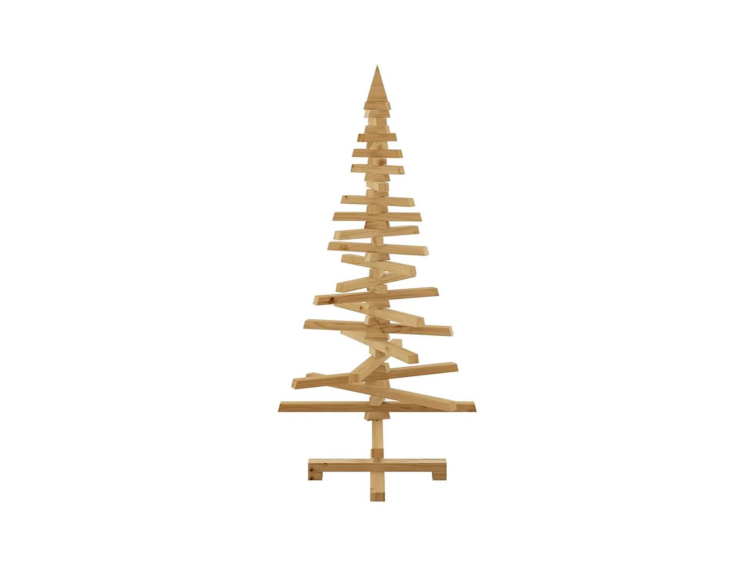 Arbre de Noël en bois Marron 120 cm Bois massif en pin