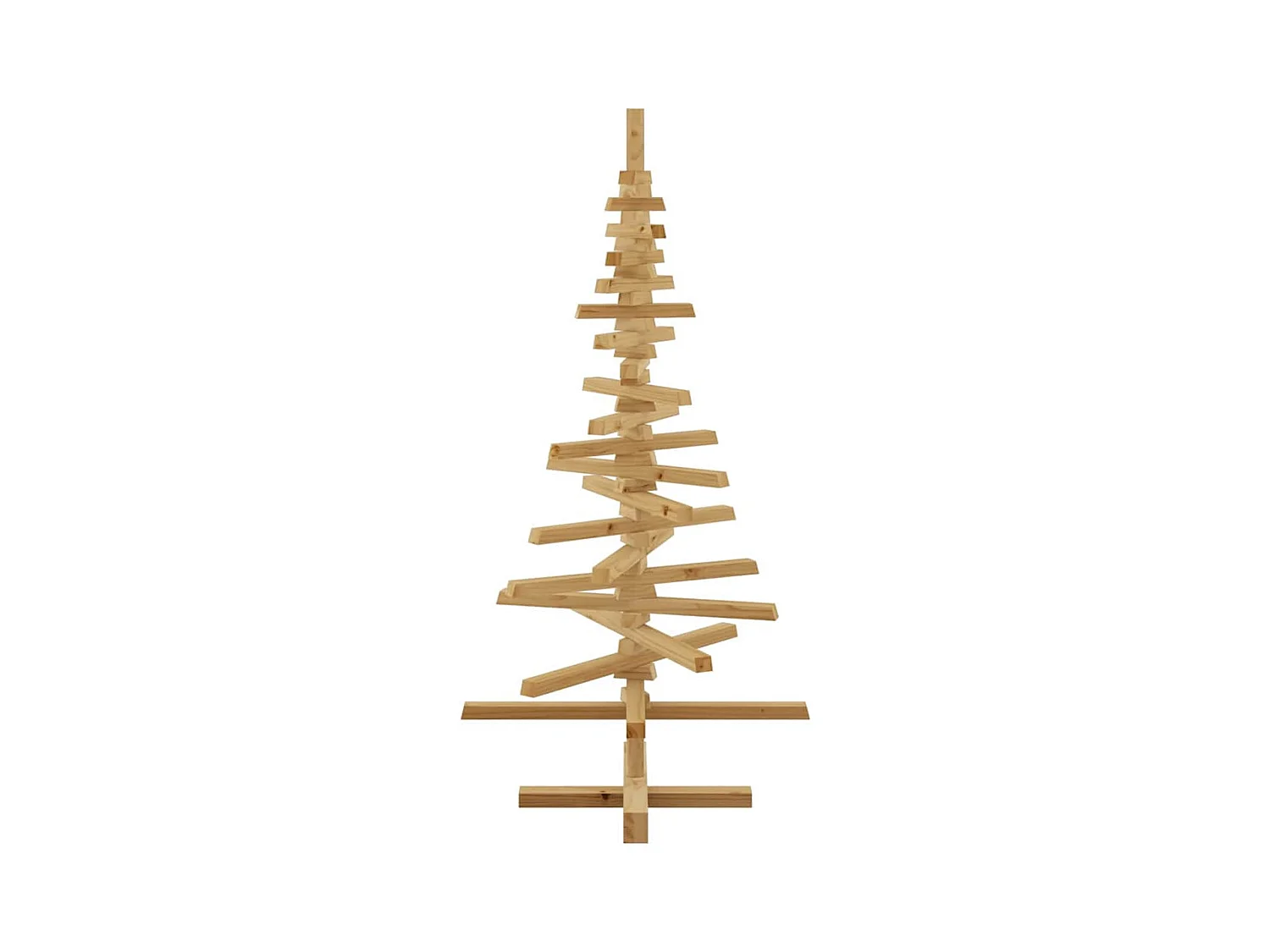 Arbre de Noël en bois Marron 120 cm Bois massif en pin