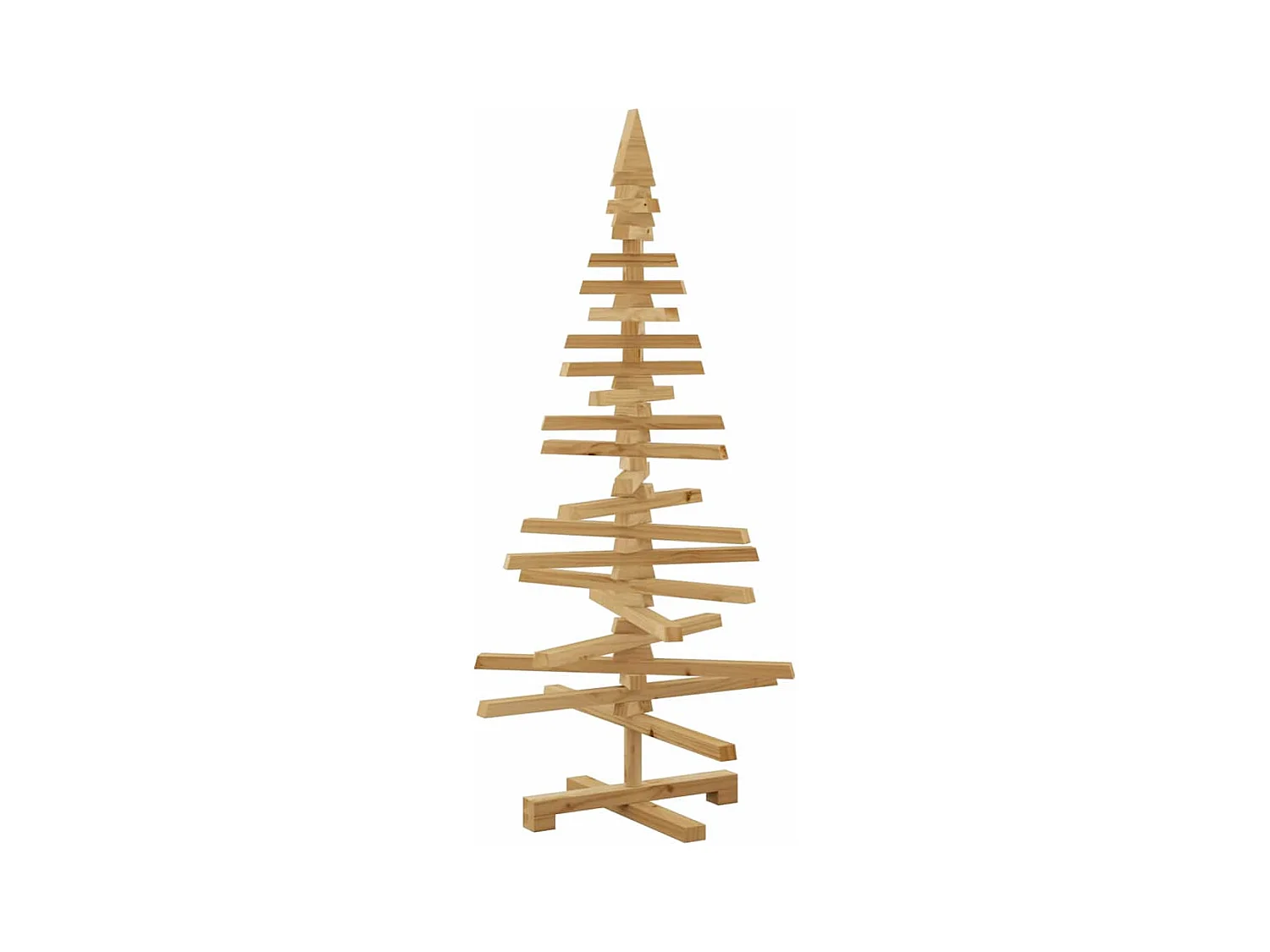 Arbre de Noël en bois Marron 120 cm Bois massif en pin