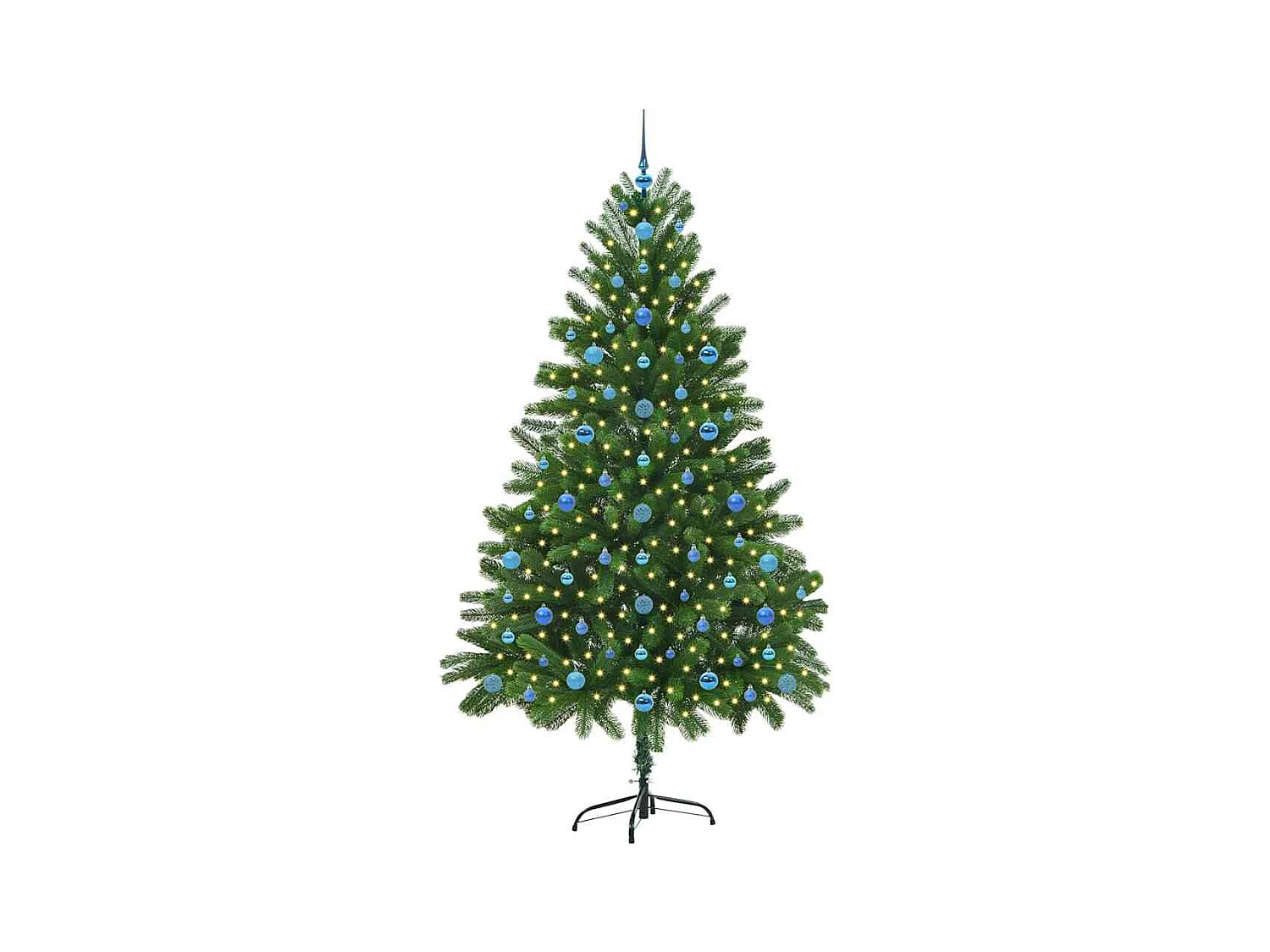 Árbol de Navidad con 300 LED con soporte Verde 210 cm PE