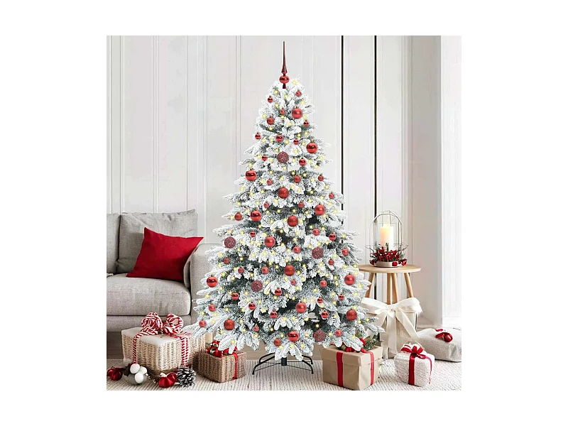 Sapin de Noël artificiel avec 300 LED Vert 180 cm PE et PVC