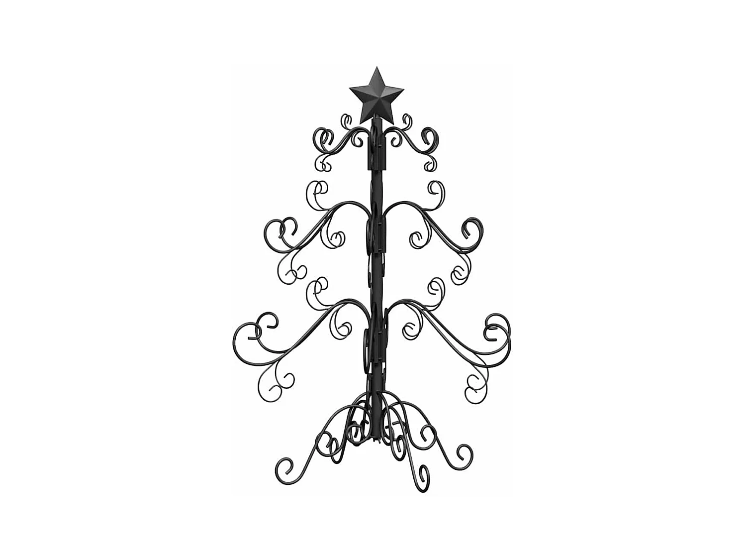 Árvore de Natal de metal Preto 60 cm Aço com Revestimento em Pó