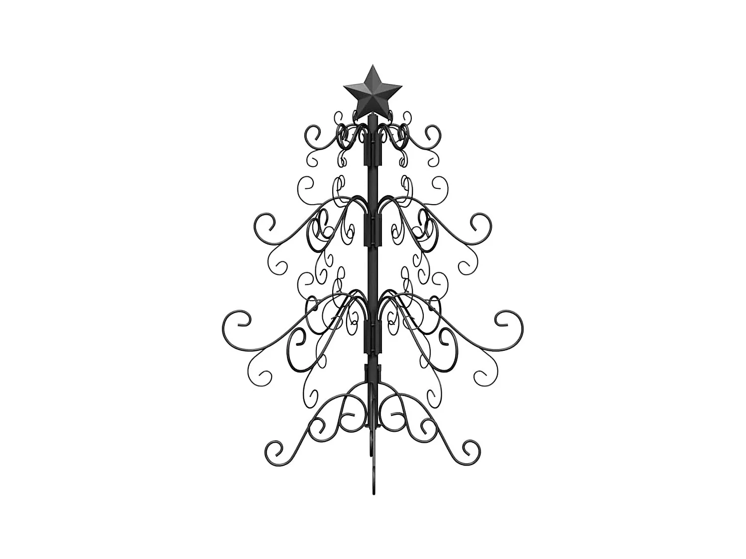 Árvore de Natal de metal Preto 60 cm Aço com Revestimento em Pó