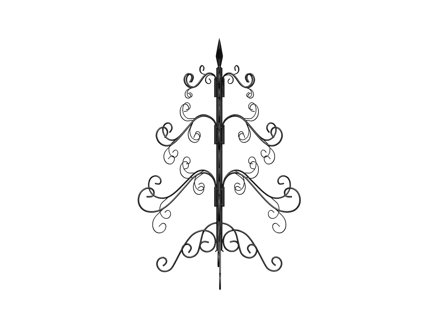 Árvore de Natal de metal Preto 60 cm Aço com Revestimento em Pó