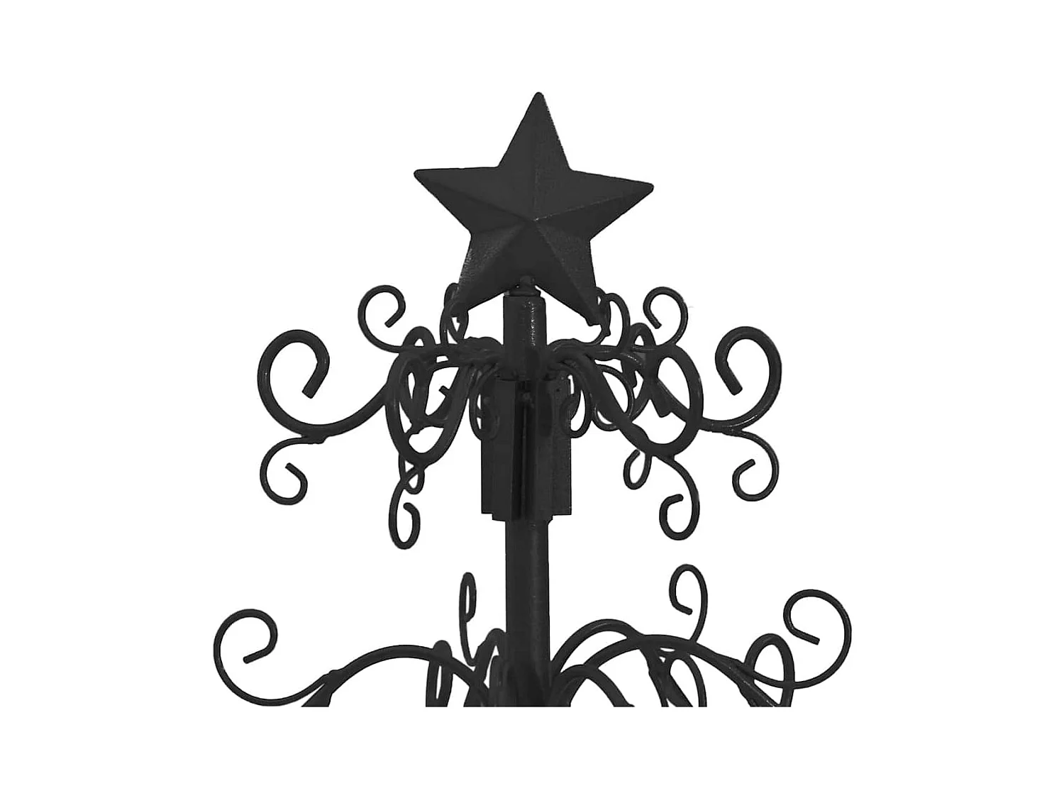 Árvore de Natal de metal Preto 60 cm Aço com Revestimento em Pó