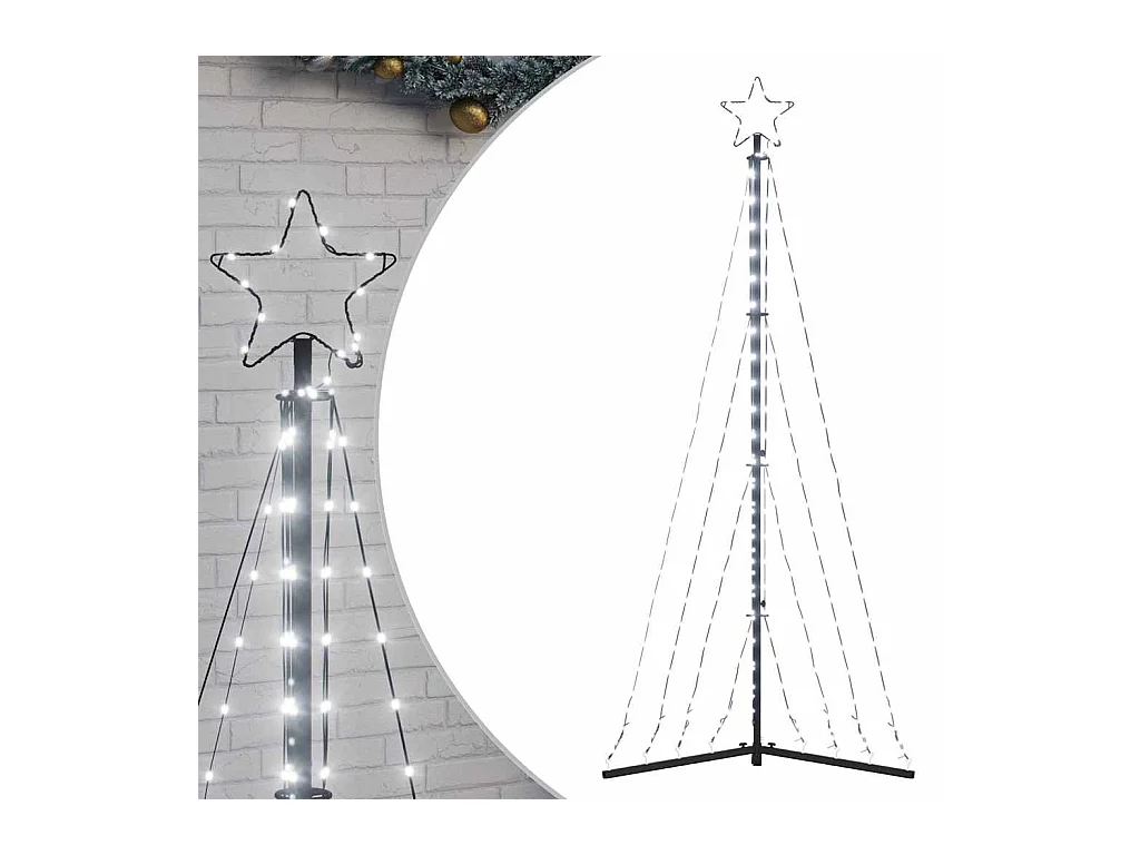 LED-kerstboom 339 LEDs koud wit 187 cm