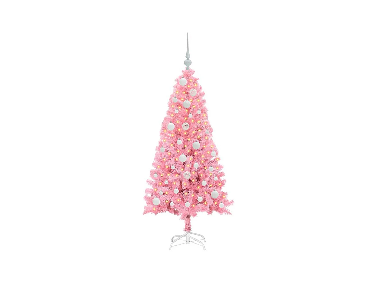 Kerstboom met 150 LED met standaard Roze 120 cm PVC