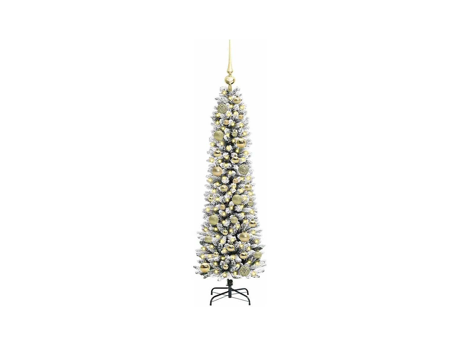 Árbol de Navidad artificial con 150 LED verde y 120 cm