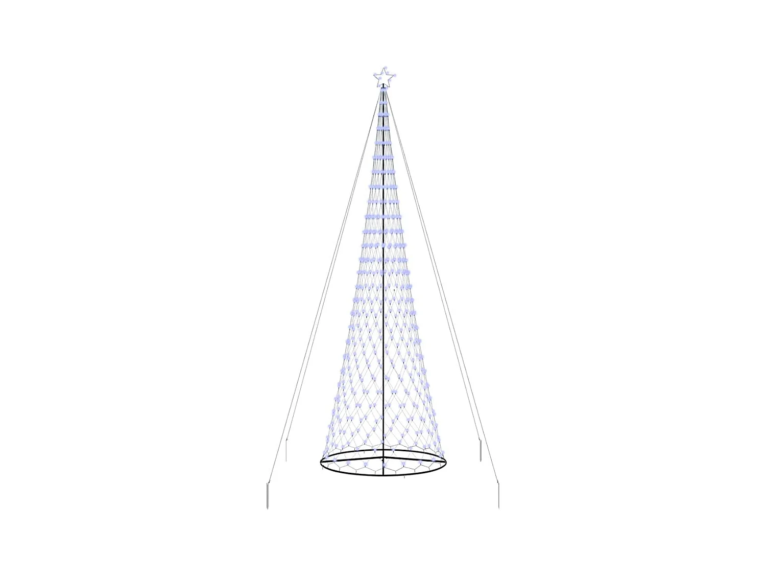 Árbol de Navidad LED Azul 138.5 x 138.5 x 399 cm Metal