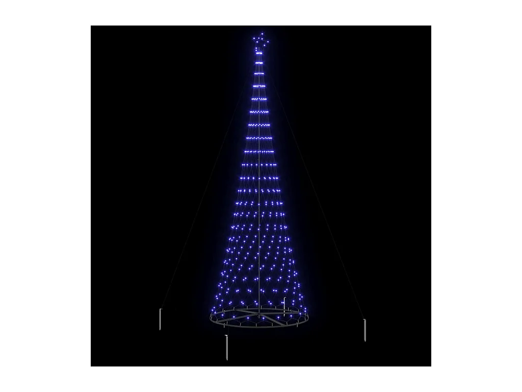 Árbol de Navidad LED Azul 138.5 x 138.5 x 399 cm Metal