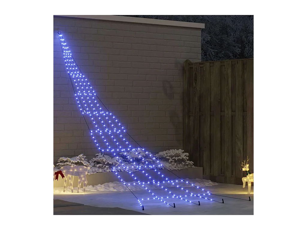 Árbol de Navidad LED con 276 LED Azul 511 cm Metal