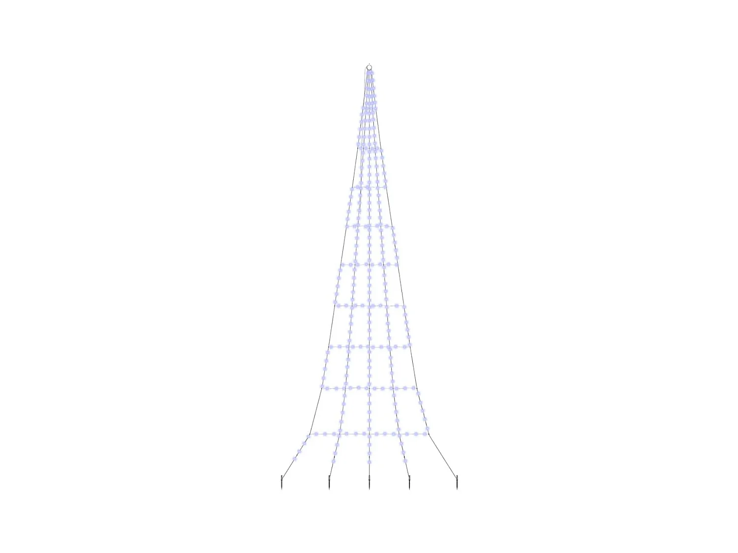 Árbol de Navidad LED con 276 LED Azul 511 cm Metal