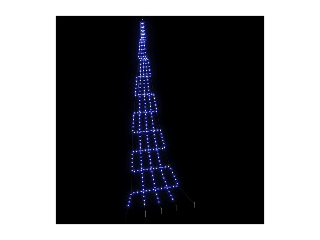 Árbol de Navidad LED con 276 LED Azul 511 cm Metal
