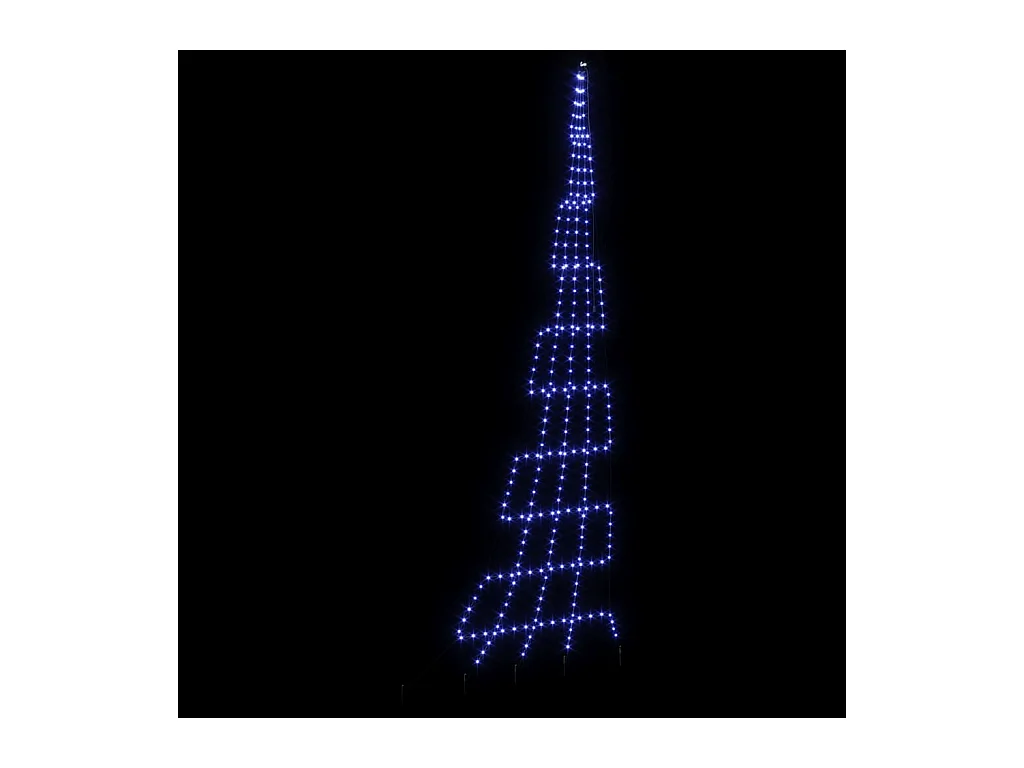 Árbol de Navidad LED con 276 LED Azul 511 cm Metal