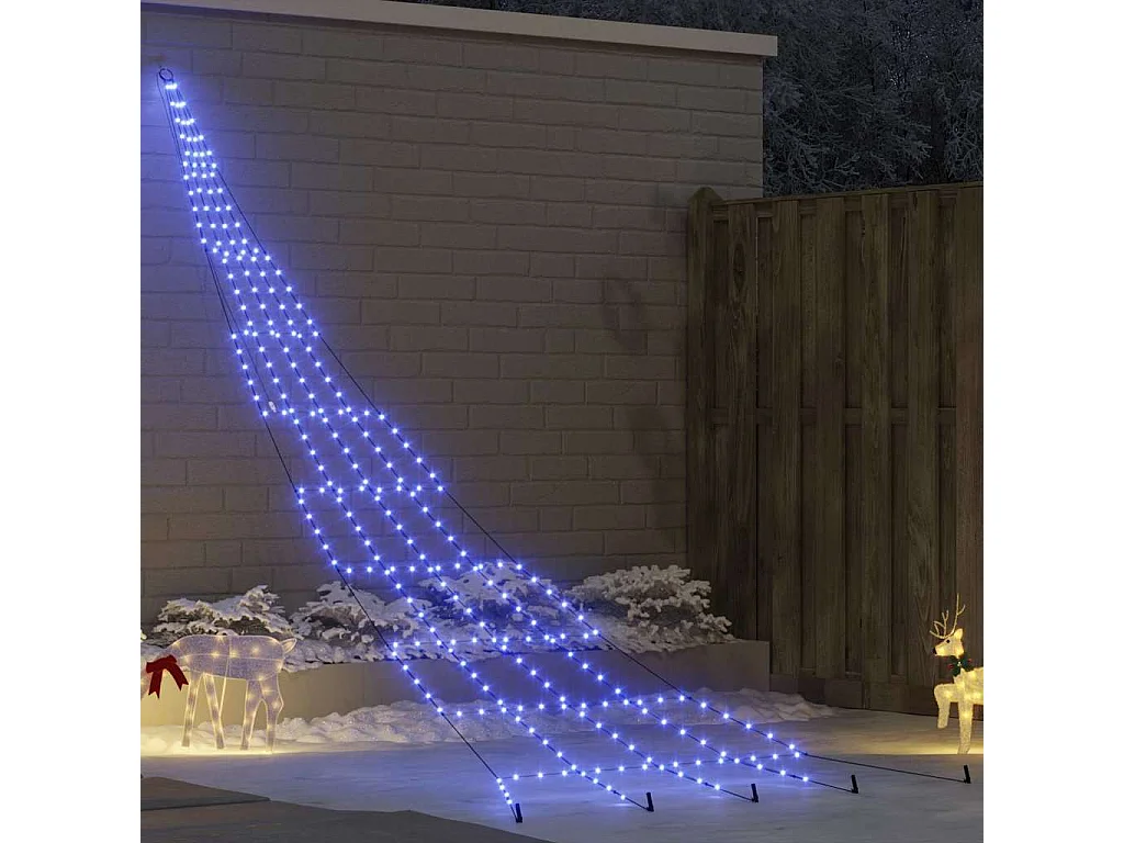 Arbre de Noël LED avec 276 LED Bleu 511 cm Métal