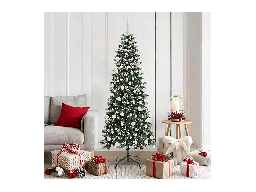 Sapin de Noël artificiel avec 300 LED Vert 76 x 76 x 180 cm