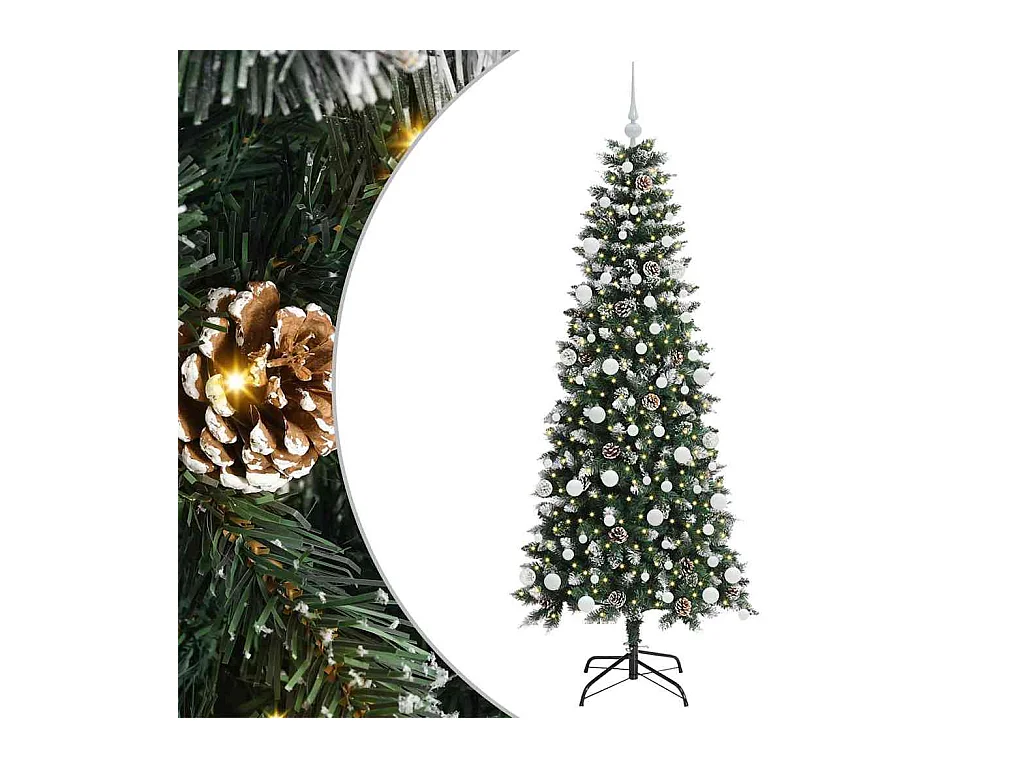 Sapin de Noël artificiel avec 300 LED Vert 76 x 76 x 180 cm