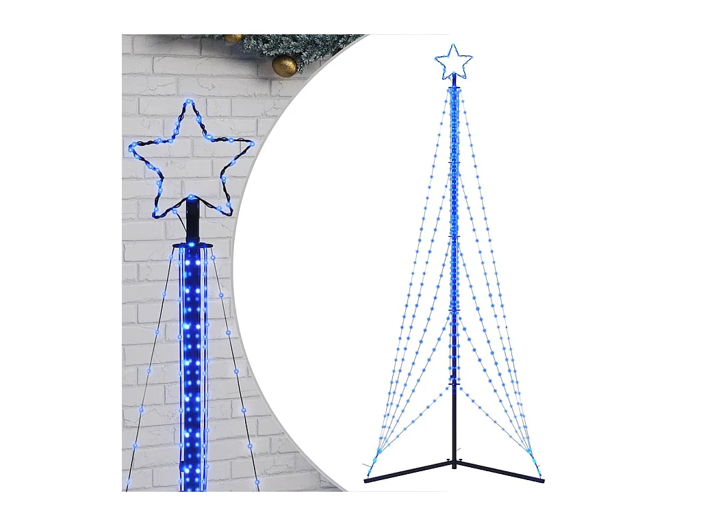 LED Árvore de Natal 525 LEDs Azul 302 cm