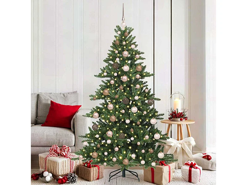 Kunstmatige Hinged Kerstboom met 300 LED 180 cm PVC