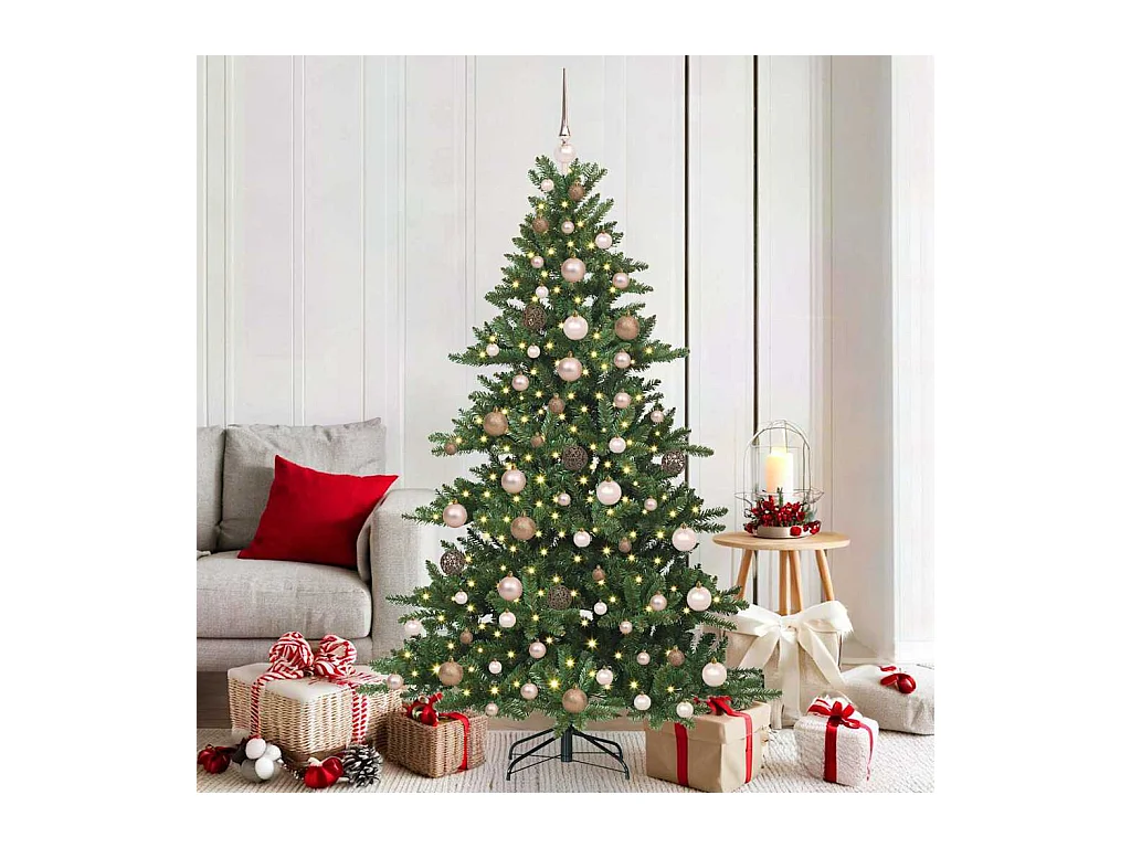 Kunstmatige Hinged Kerstboom met 300 LED 180 cm PVC