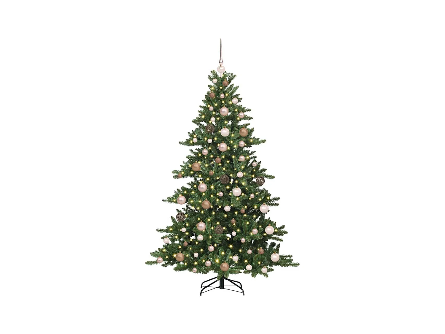 Kunstmatige Hinged Kerstboom met 300 LED 180 cm PVC