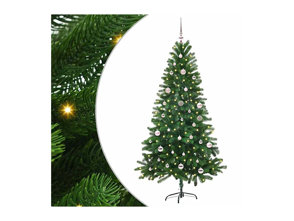Sapin de Noël avec 150 LED avec support Vert 150 cm PE