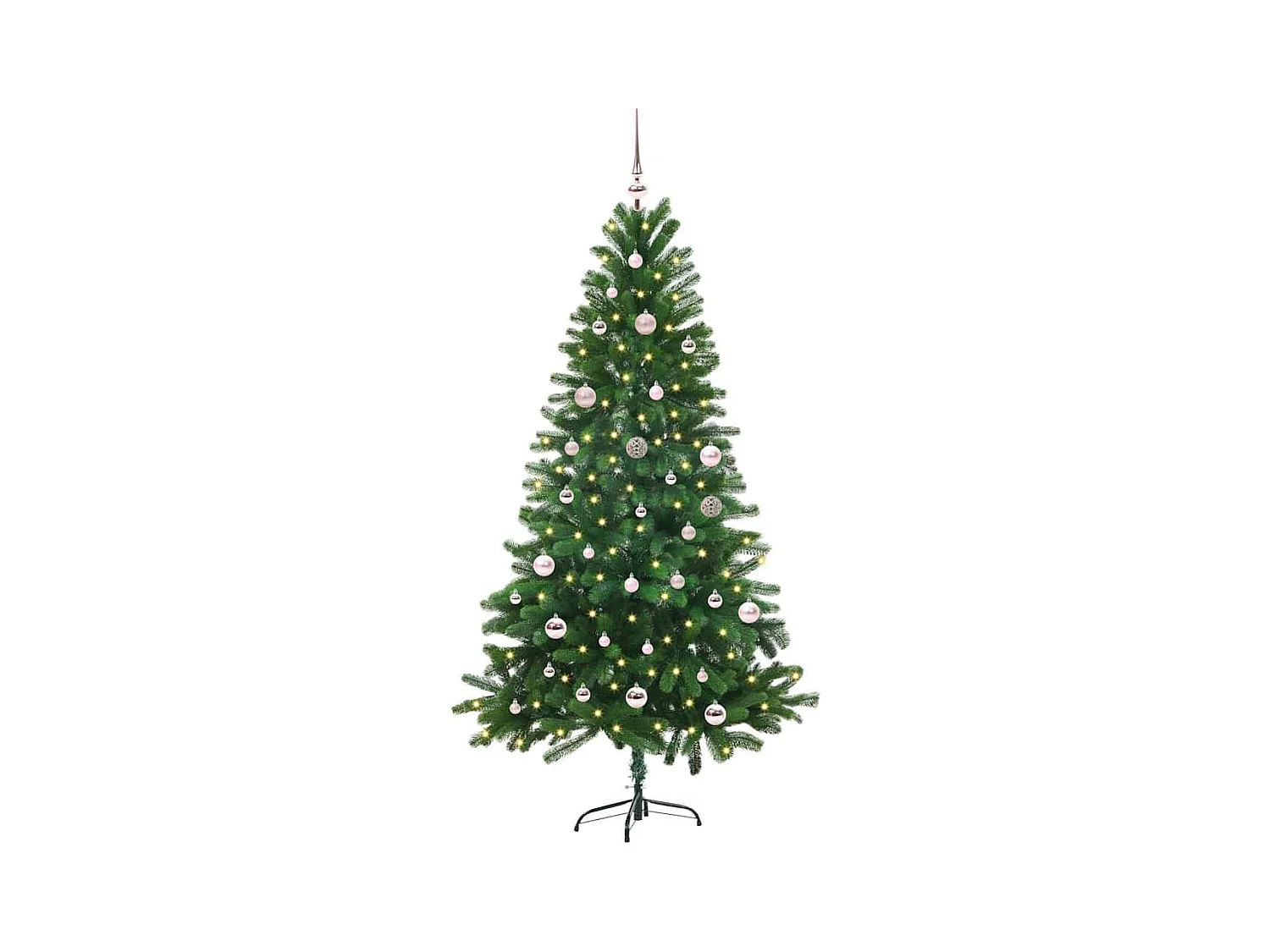 Sapin de Noël avec 150 LED avec support Vert 150 cm PE